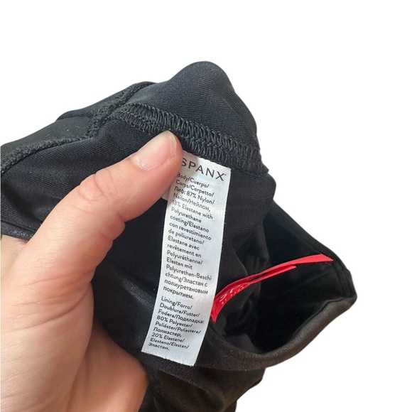 Spanx | EUC | Faux Leather Leggings | High Waisted | Black | Womens Size Medium - Picture 6 of 6